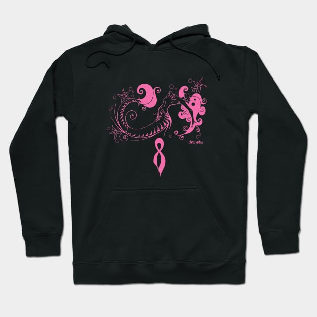 Mermaid: Breast Cancer Awareness Hoodie by CMProds